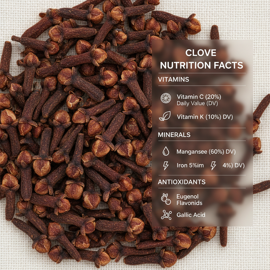 Cloves Nutritional Chart